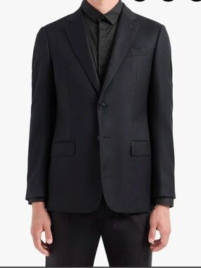 Emporio Armani Black Two-Button Tailored G line Blazer Jacket NWT